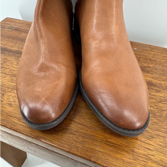 SAM EDELMAN Penny Riding Boot NEW $200 Whiskey Leather Zip Size 10 (41) - Picture 10 of 13